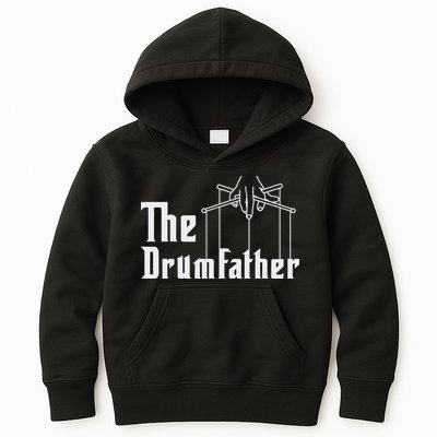 The Drumfather Musician Percussion Instrument Player Drummer Kids Hoodie