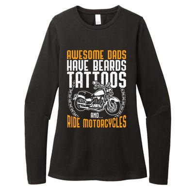 Tattooed Dad Motorcycle Fathers Day Gift Funny Tattoo Womens CVC Long Sleeve Shirt