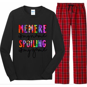 Tie Dye Memere Is My Name Spoiling Is My Game Mothers Day Gift Long Sleeve Pajama Set