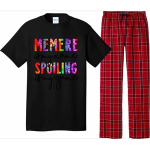 Tie Dye Memere Is My Name Spoiling Is My Game Mothers Day Gift Pajama Set