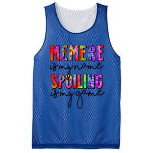 Tie Dye Memere Is My Name Spoiling Is My Game Mothers Day Gift Mesh Reversible Basketball Jersey Tank