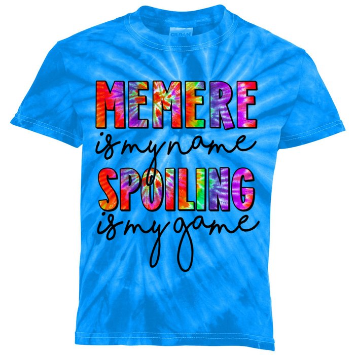 Tie Dye Memere Is My Name Spoiling Is My Game Mothers Day Gift Kids Tie-Dye T-Shirt