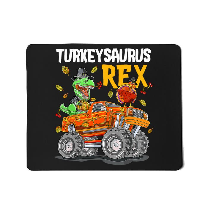 Turkey Dino Monster Truck Thanksgiving Turkeysaurus Rex Mousepad