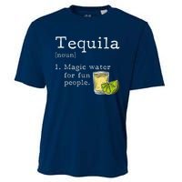 Tequila Definition Magic Water For Fun People Drinking Cooling Performance Crew T-Shirt