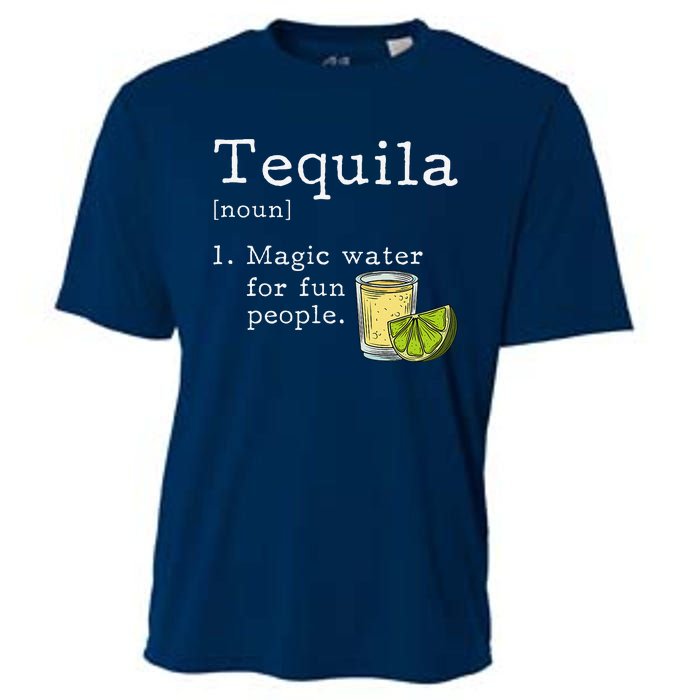 Tequila Definition Magic Water For Fun People Drinking Cooling Performance Crew T-Shirt