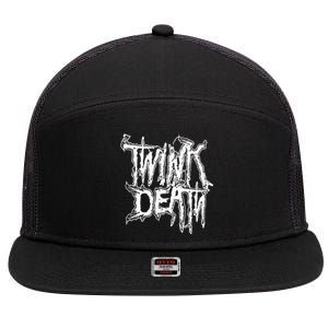 Twink Death Metal 7 Panel Mesh Trucker Snapback Hat