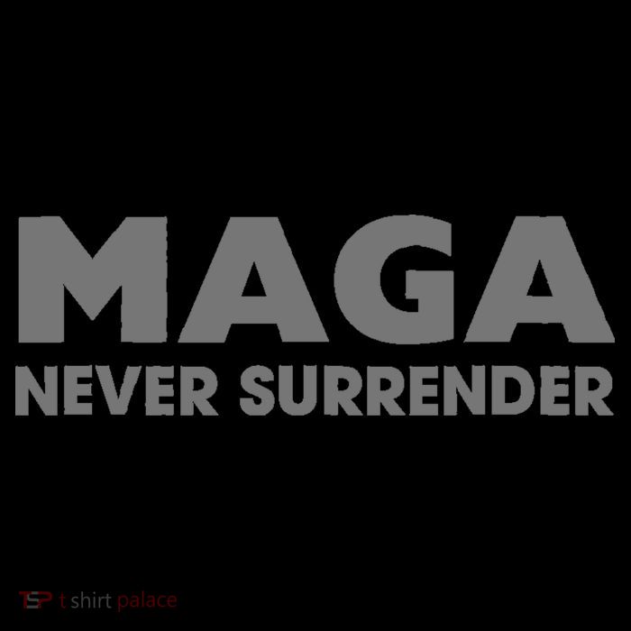 Trump Dark Maga Never Surrender Flatbill Hat