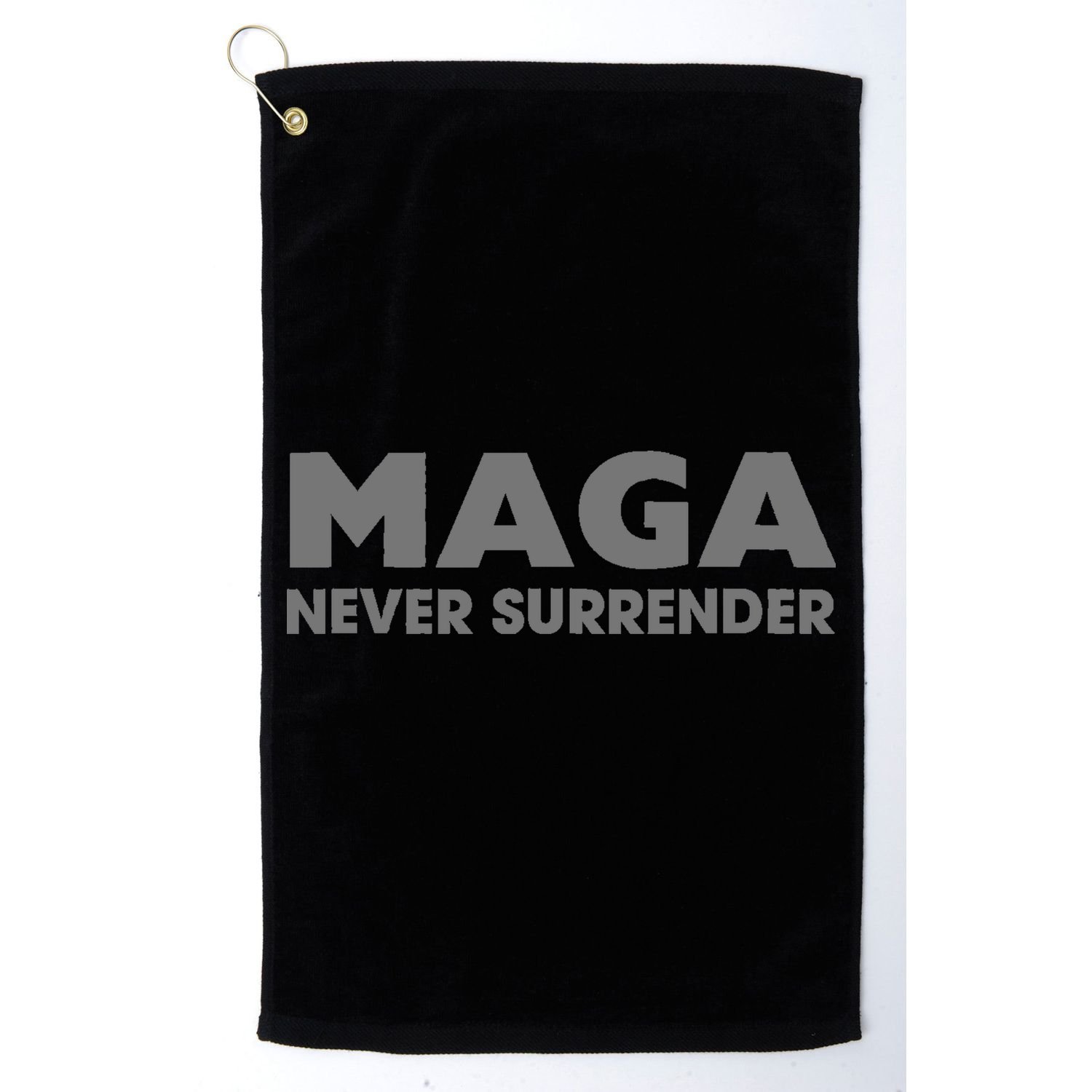 Trump Dark Maga Never Surrender Golf Towel