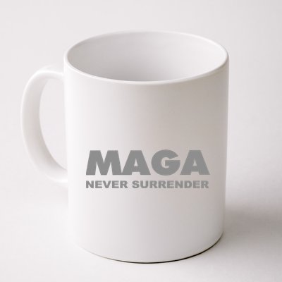 Trump Dark Maga Never Surrender Coffee Mug