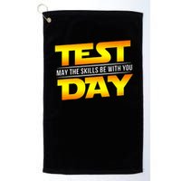 Test Day May The Skills Be With You Teacher Gift Golf Towel