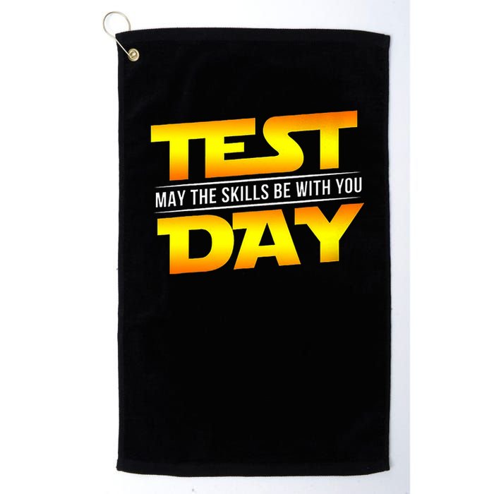 Test Day May The Skills Be With You Teacher Gift Golf Towel