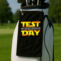 Test Day May The Skills Be With You Teacher Gift Golf Towel