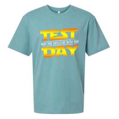 Test Day May The Skills Be With You Teacher Gift Sueded Cloud Jersey T-Shirt