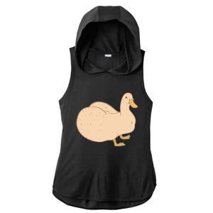 Thicc Ducc Meme Ladies PosiCharge Tri-Blend Wicking Draft Hoodie Tank