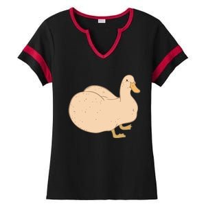 Thicc Ducc Meme Ladies Halftime Notch Neck Tee