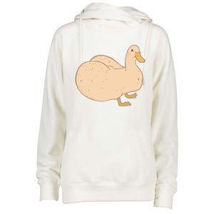 Thicc Ducc Meme Womens Funnel Neck Pullover Hood