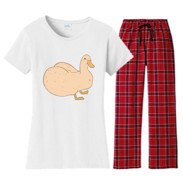 Thicc Ducc Meme Women's Flannel Pajama Set