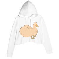 Thicc Ducc Meme Crop Fleece Hoodie