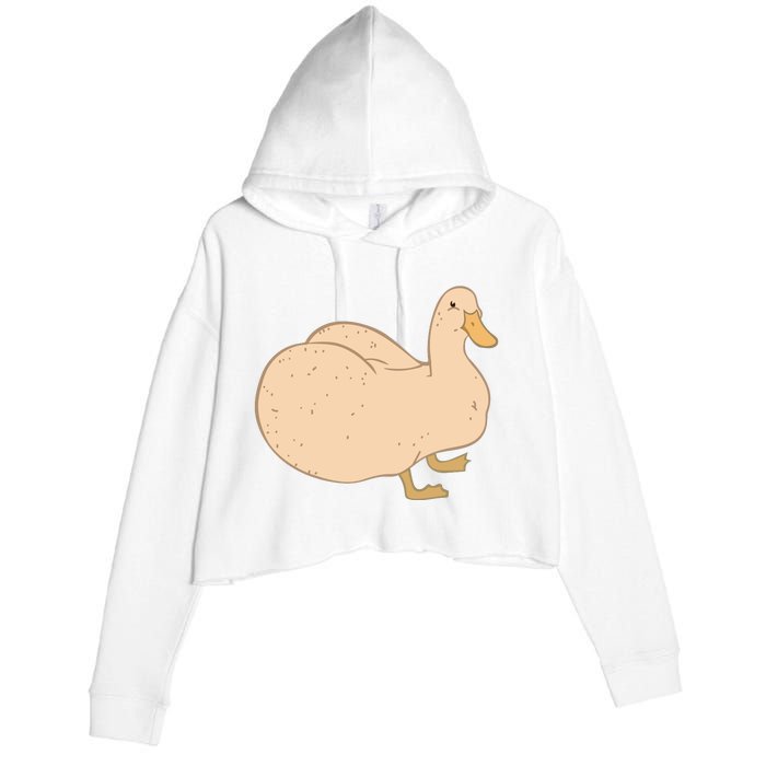 Thicc Ducc Meme Crop Fleece Hoodie