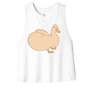 Thicc Ducc Meme Women's Racerback Cropped Tank