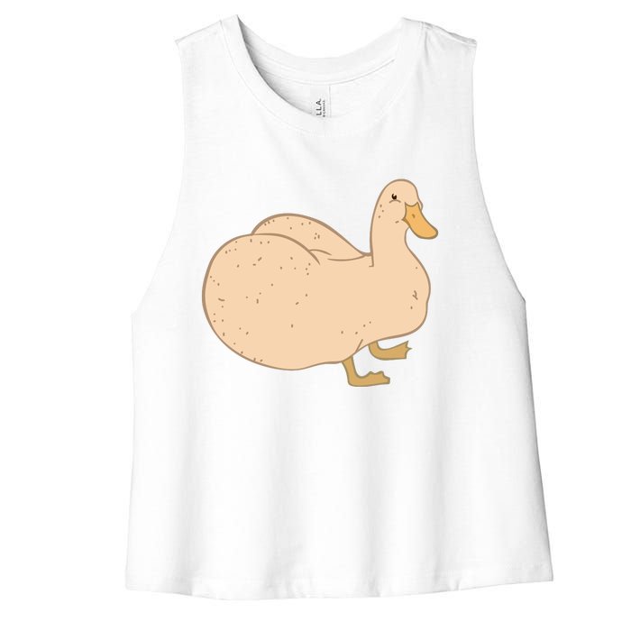 Thicc Ducc Meme Women's Racerback Cropped Tank