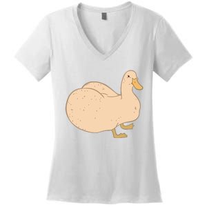 Thicc Ducc Meme Women's V-Neck T-Shirt