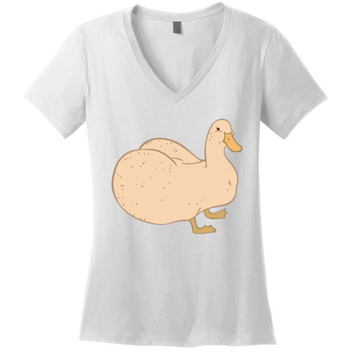 Thicc Ducc Meme Women's V-Neck T-Shirt