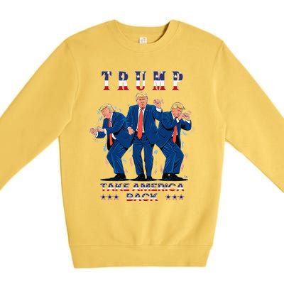 Trump Dance Moves 2024 President 47 Signature Trending Funny Premium Crewneck Sweatshirt