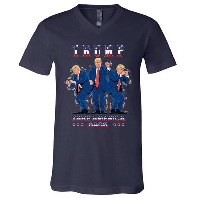 Trump Dance Moves 2024 President 47 Signature Trending Funny V-Neck T-Shirt