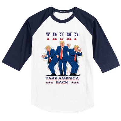 Trump Dance Moves 2024 President 47 Signature Trending Funny Baseball Sleeve Shirt