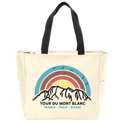 Tour Du Mont Blanc Finisher Chamonix France Hiking Souvenir Zip Tote Bag