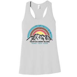 Tour Du Mont Blanc Finisher Chamonix France Hiking Souvenir Women's Racerback Tank