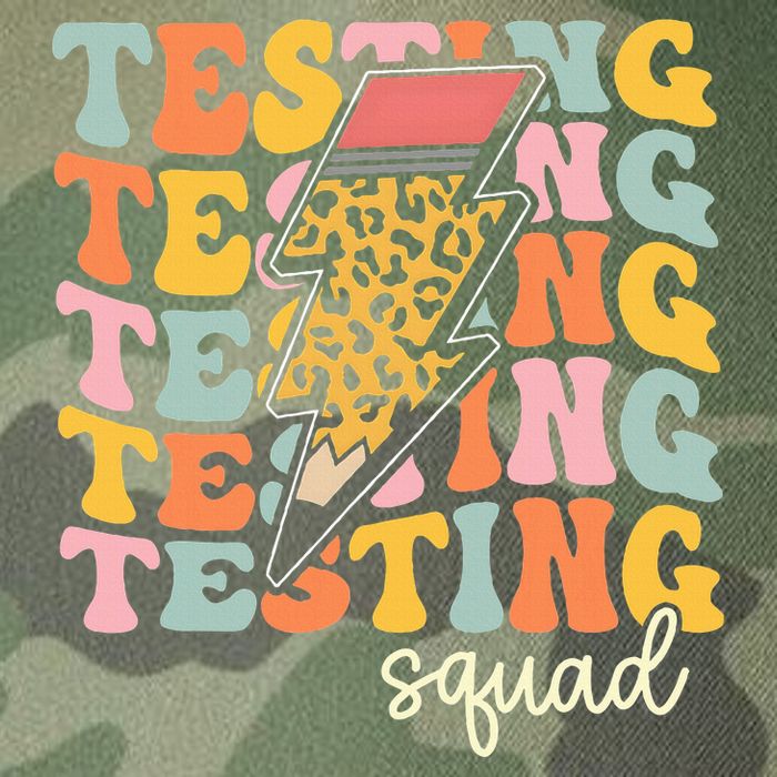 Test Day Motivational Teacher Testing Squad Legacy Tie Dye Trucker Hat