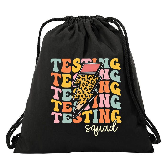 Test Day Motivational Teacher Testing Squad Drawstring Bag