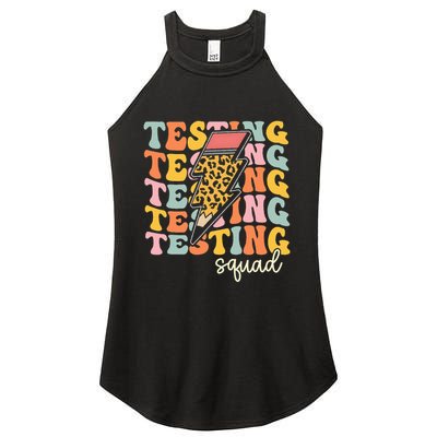 Test Day Motivational Teacher Testing Squad Women's Perfect Tri Rocker Tank