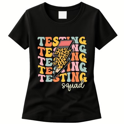 Test Day Motivational Teacher Testing Squad Womens T-Shirt