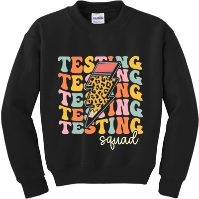 Test Day Motivational Teacher Testing Squad Kids Sweatshirt