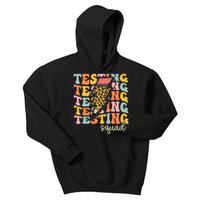 Test Day Motivational Teacher Testing Squad Kids Hoodie