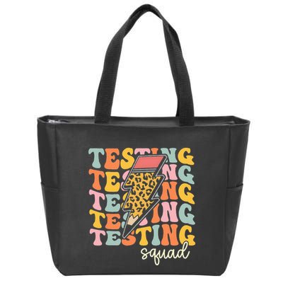 Test Day Motivational Teacher Testing Squad Zip Tote Bag