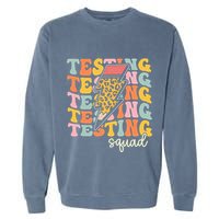 Test Day Motivational Teacher Testing Squad Garment-Dyed Sweatshirt