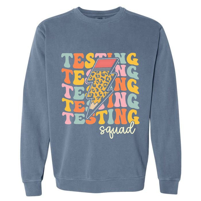 Test Day Motivational Teacher Testing Squad Garment-Dyed Sweatshirt