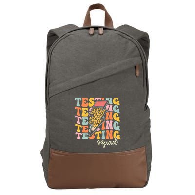 Test Day Motivational Teacher Testing Squad Cotton Canvas Backpack