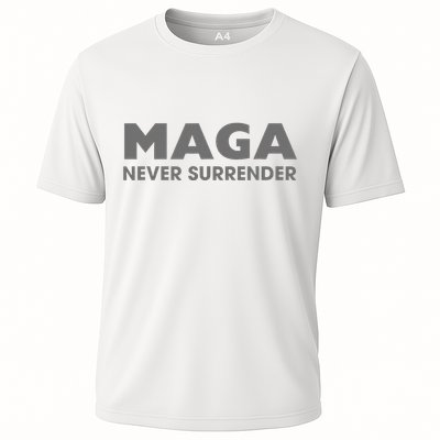 Trump Dark Maga Never Surrender Performance Shirt
