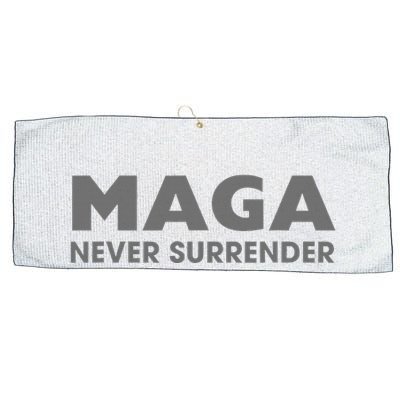 Trump Dark Maga Never Surrender Large Microfiber Waffle Golf Towel
