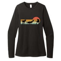 TRex Dinosaur March Retro Sunset TRex T Womens CVC Long Sleeve Shirt