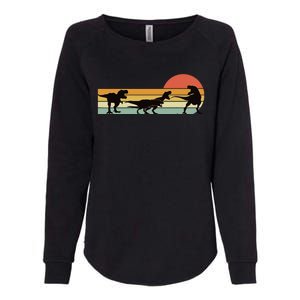 TRex Dinosaur March Retro Sunset TRex T Womens California Wash Sweatshirt