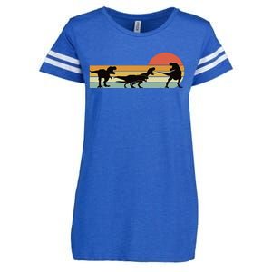 TRex Dinosaur March Retro Sunset TRex T Enza Ladies Jersey Football T-Shirt