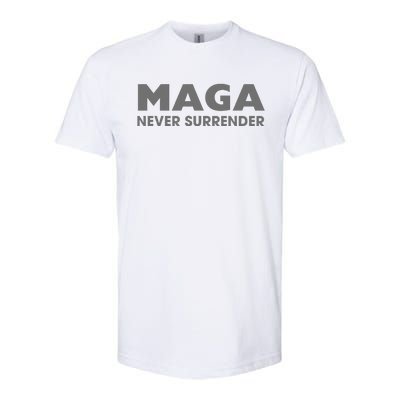 Trump Dark Maga Never Surrender Softstyle CVC T-Shirt