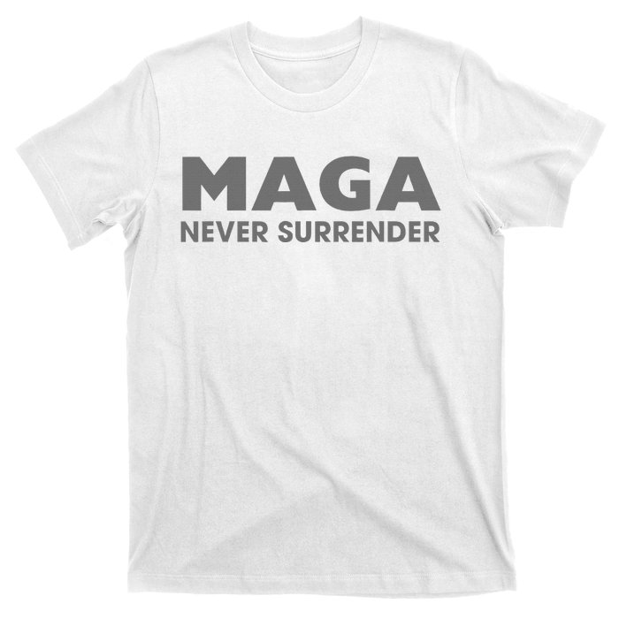 Trump Dark Maga Never Surrender T-Shirt