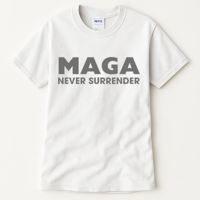 Trump Dark Maga Never Surrender Tall T-Shirt